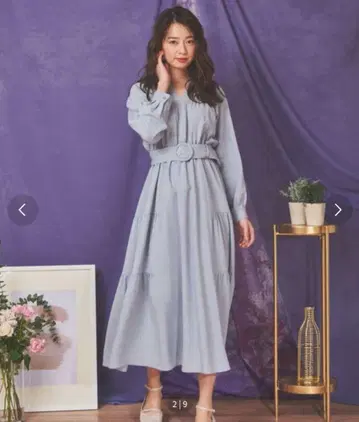 Noela 벨트 포함 원피스 라이트 블루 스카이블루 노엘라 새상품급