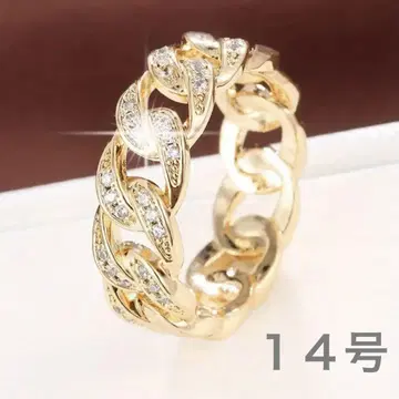 레어 인공 다이아 금 골드 키헤이 반지 14호