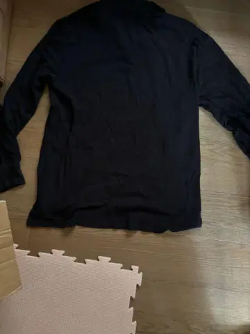 랄프 로렌 블랙 긴팔 피케 셔츠