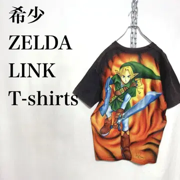 레어 ZELDA LINK 젤다의 전설 링크 티셔츠 구제 의류 굿 페이드