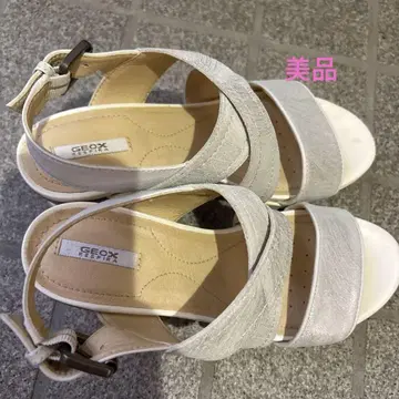 GEOX RESPIRA 그레이 크로스 스트랩 샌들 23.5