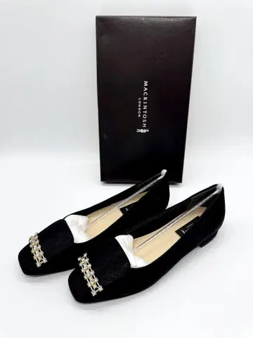 새상품 매킨토시 비쥬 스퀘어토 펌프스 블랙 23cm