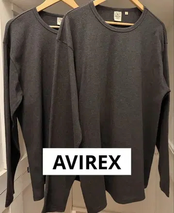 AVIREX/데일리 시리즈/크루넥/롱 T/2장 세트/빅 사이즈