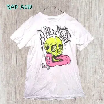 BAD ACID 티셔츠 해골 스컬 반팔