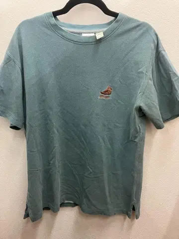 L.L.Bean 80s/티셔츠/S/코튼/GRN/무지/원포인트