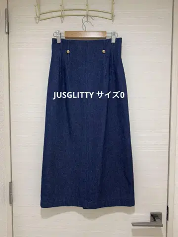 JUSGLITTY 데님 타이트 스커트 네이비 사이즈 0