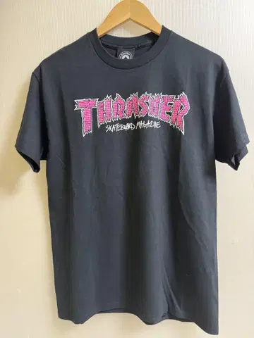 Thrasher 그래픽 프린트 티셔츠 블랙