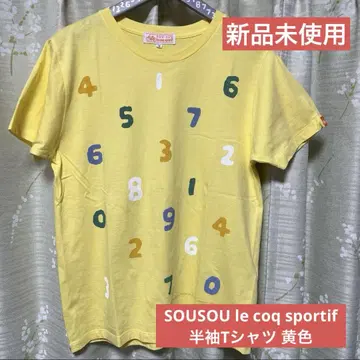 미사용 새상품 SOUSOU 르꼬끄 반팔 티셔츠 옐로우 컬러