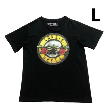 GUNS N' ROSES 티셔츠 L 블랙 건즈 앤 로지즈