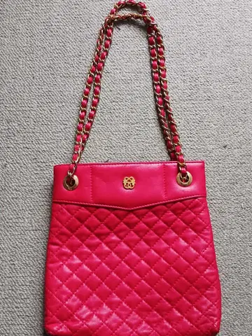 빈티지 가죽 숄더백 빨간색 bonetta collection