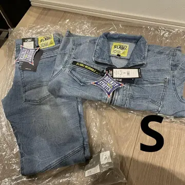 신멘 작업복 여름 데님 상하의 세트 S