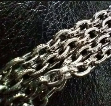 새상품 약 50cm 페이퍼 체인 silver925