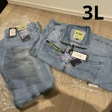 신멘 작업복 여름 데님 상하의 세트 3L