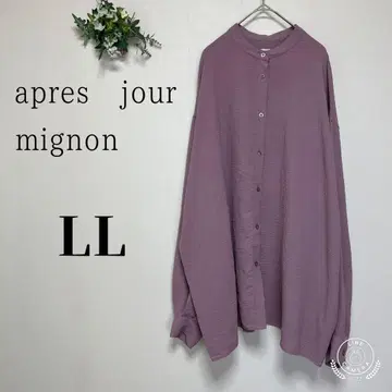 아프레 주르 미뇽 (LL) 밴드 카라 셔츠 블라우스 긴팔