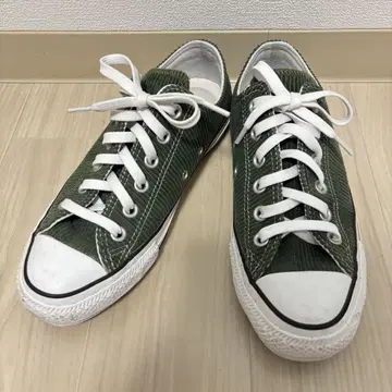 컨버스 올스타 그린 로우 컷 스니커즈