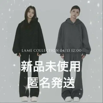 Lallana lallana 라메 후디 블랙 후드티