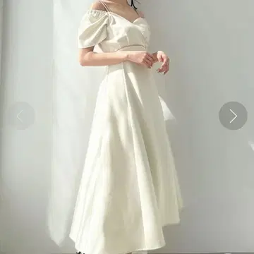 RESEXXY 리젝시 더블 스트랩 플레어 원피스 아이보리 M