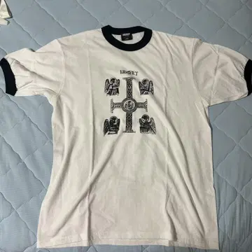 HOCKEY 크로스 천사 그래픽 티셔츠 L