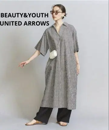 BEAUTY&YOUTH 코튼 포플린 카프탄 스키퍼 원피스