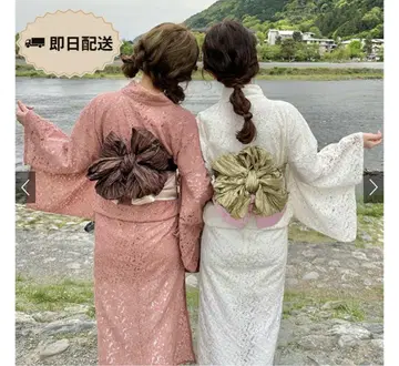 레이스 유카타 세트 핑크 레이스 유카타 [미사용 새상품]