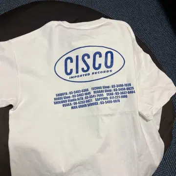 CISCO RECORDS의 티셔츠 시스코 테크노 하우스 힙합 구제 의류