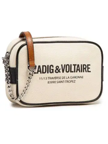 ZADIG & VOLTAIRE 숄더백 체인 로고 깃털 메탈
