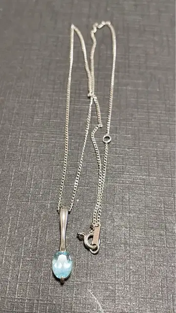 블루 토파즈 실버 목걸이