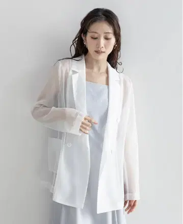 RANDA 란다 더블 브레스트 시어 자켓