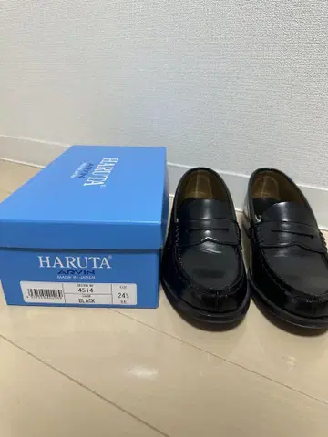 HARUTA 블랙 로퍼 24.5