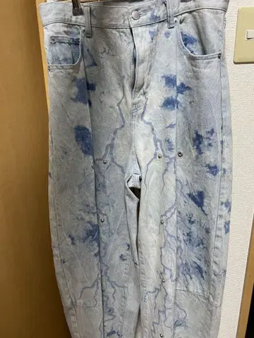 GRANCY 와이드 데님 팬츠 라이트 블루 L