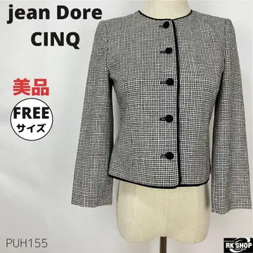 새상품급 jean Dore CINQ 잔도르 테일러드 자켓 깅엄