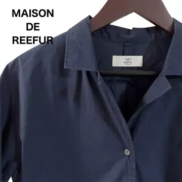 MAISON DE REEFUR 네이비 반팔 셔츠 메종 드 리프