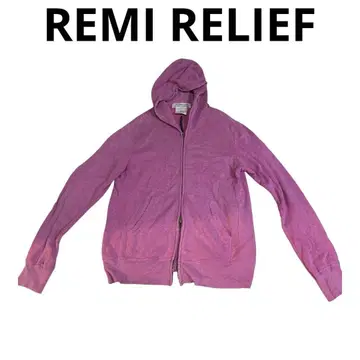 REMI RELIEF 레미 릴리프 빈티지 가공 후드티 M 핑크 일본제