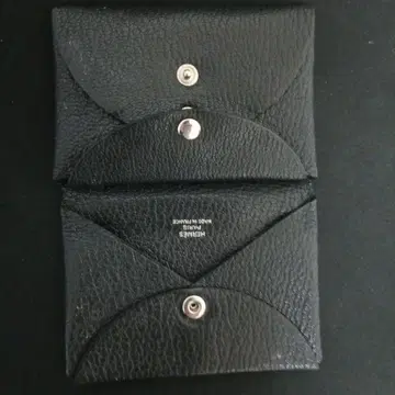 블랙 가죽 두겹 코인 케이스