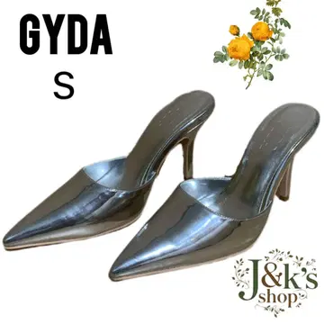 GYDA 제이다 뮬 펌프스 실버 S 사이즈 힐 9cm