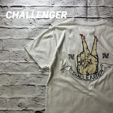 CHALLENGER 챌린저 로고 프린트 포켓 티셔츠 M 화이트