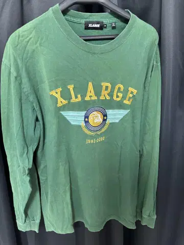 XLARGE 그린 롱 슬리브 티셔츠 M