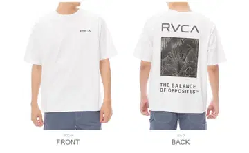 RVCA 화이트 티셔츠 백 프린트