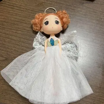 커스텀 인형 화이트 드레스 오렌지 헤어