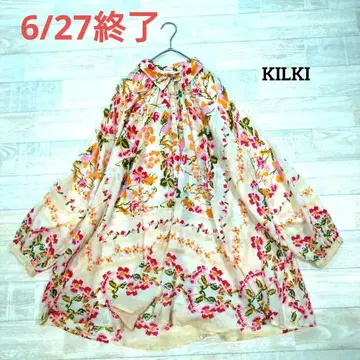 KILKI 킬키 스티치 프린트 롤업 셔츠 튜닉