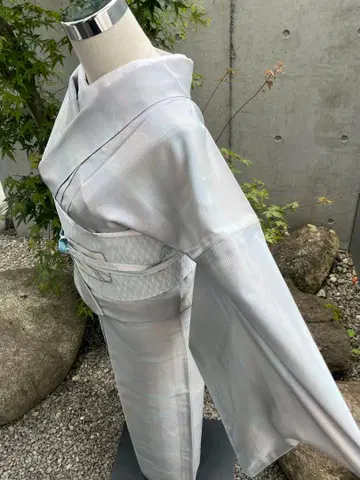 여름 기모노 명주 기모노 이로무지 무늬 없음