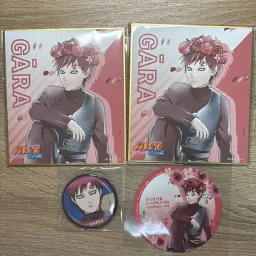 NARUTO 가아라 캔뱃지 코스터 색지