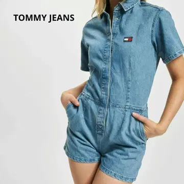 TOMMY JEANS 토미힐피거 데님 점프수트 올인원 S
