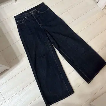 KBF 다크 블루 와이드 데님 38 사이즈