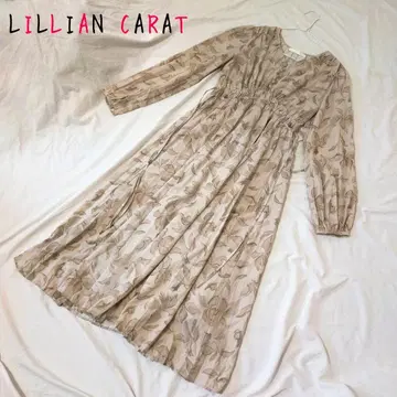 LILLIAN CARAT 릴리안 캐럿 꽃무늬 롱 원피스