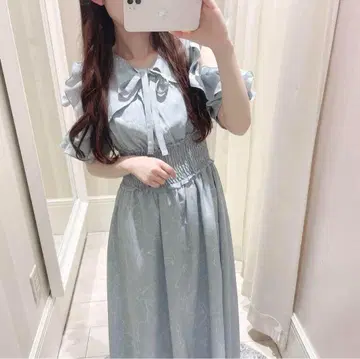 evelyn 꽃무늬 프릴 OP 롱 원피스 에블린