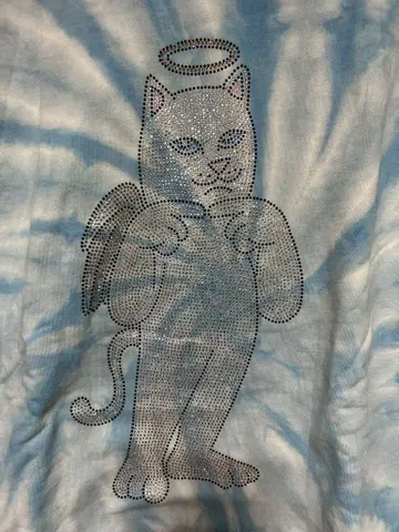 RIPNDIP 천사 고양이 디자인 후드티