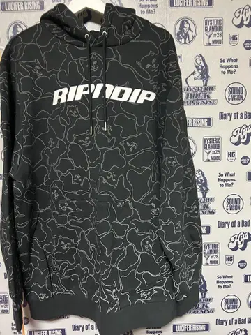 RIPNDIP 카모플라쥬 후드티 XL