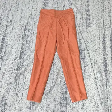s2816 노블 테이퍼드 팬츠 오렌지 면 혼방 사이드 지퍼