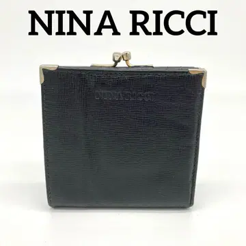 NINA RICCI 니나리치 두겹 지갑 가마구치 금장 장식 엠보싱